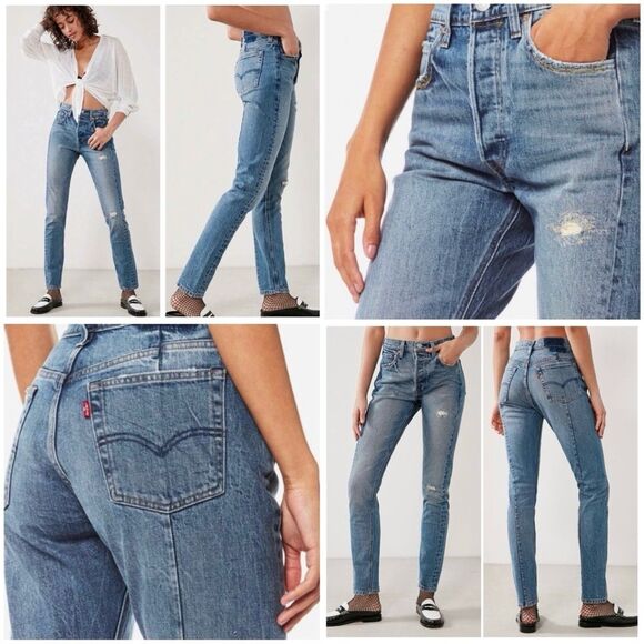 Levi’s Altered 501 Skinny Jeans in Moody Blues - Picture 11 of 12